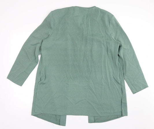Ann Harvey Womens Green Basic Button-Up Size 18