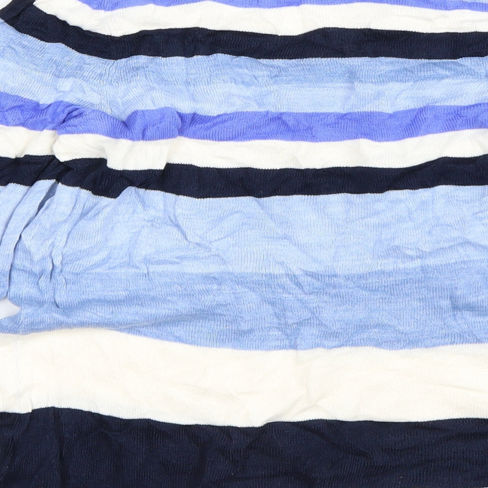 Love knitwear Womens Blue Striped Pullover Jumper Size 12