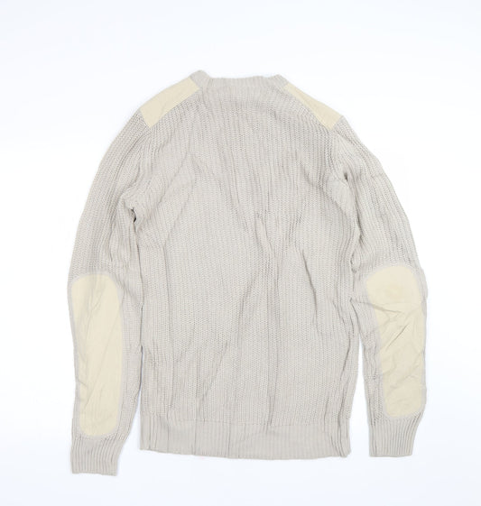 Blue Inc Mens Brown Pullover Jumper Size S
