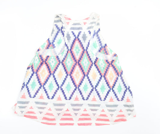Sage USA Womens Multicoloured Argyle/Diamond Basic Tank Size L