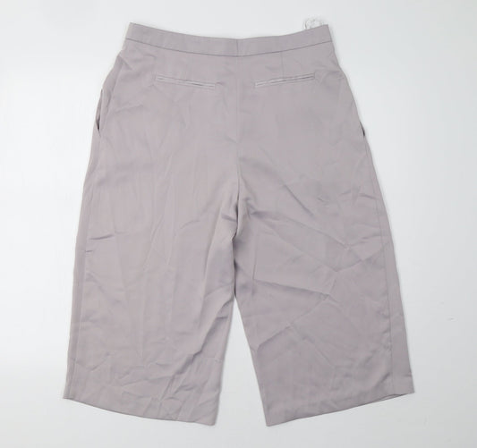 Dorothy Perkins Womens Grey Cropped Trousers Size 10 L23 in