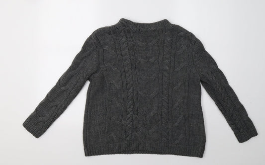 Mango Womens Grey Knit Pullover Sweatshirt Size S