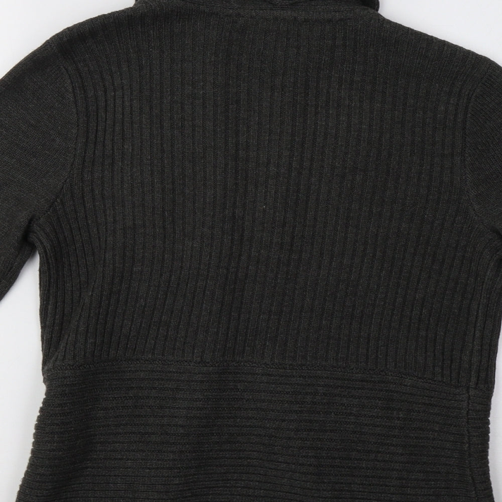 H&M Womens Grey Knit Cardigan Jumper Size S