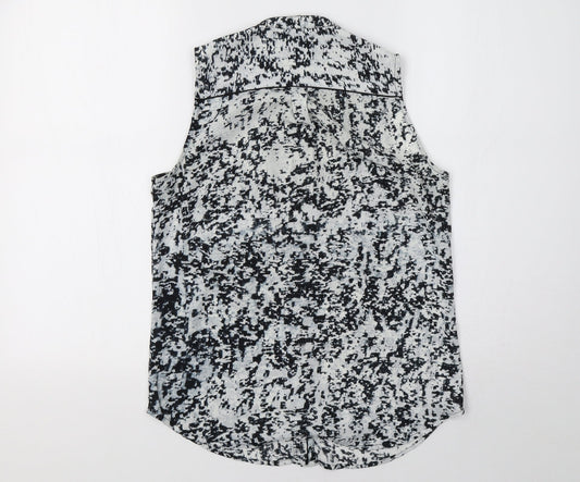 H&M Womens Grey Basic Button-Up Size 6