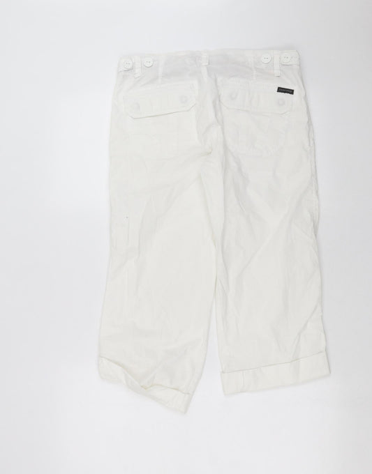 Sanctuary Womens White Cropped Trousers Size 30 in L20 in