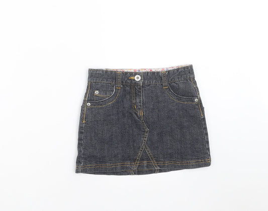 Marks and Spencer Girls Blue Denim Mini Skirt Size 8 Years
