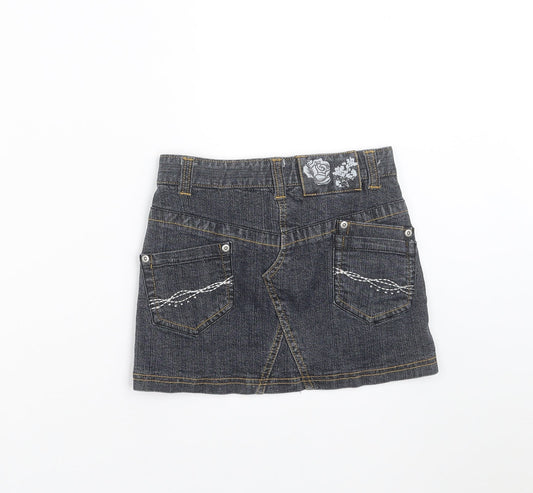 Marks and Spencer Girls Blue Denim Mini Skirt Size 8 Years