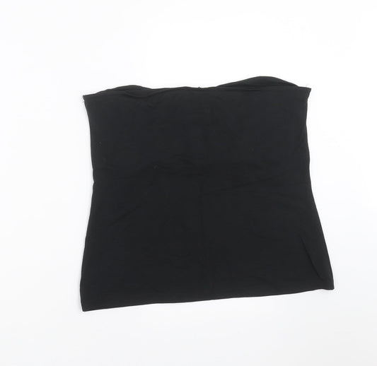 Intuition Essentials Womens Black Basic T-Shirt Size 16