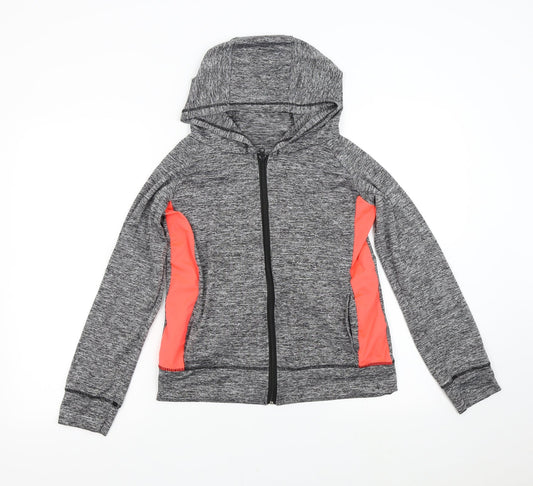 Preworn Womens Grey Full Zip Hoodie Size M