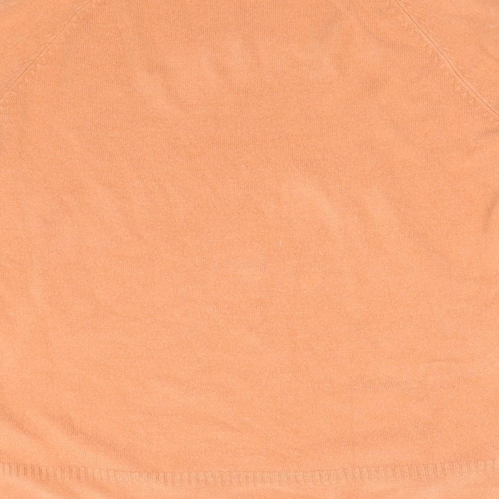 TU Womens Orange Knit Pullover Jumper Size 12