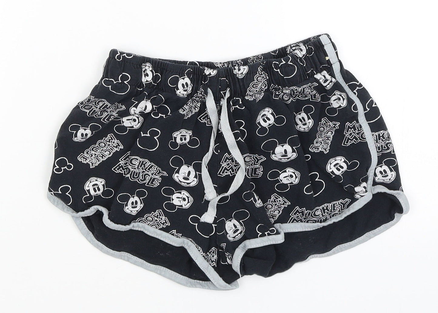 Disney Womens Black   Sweat Shorts Size 6 - Mickey Mouse