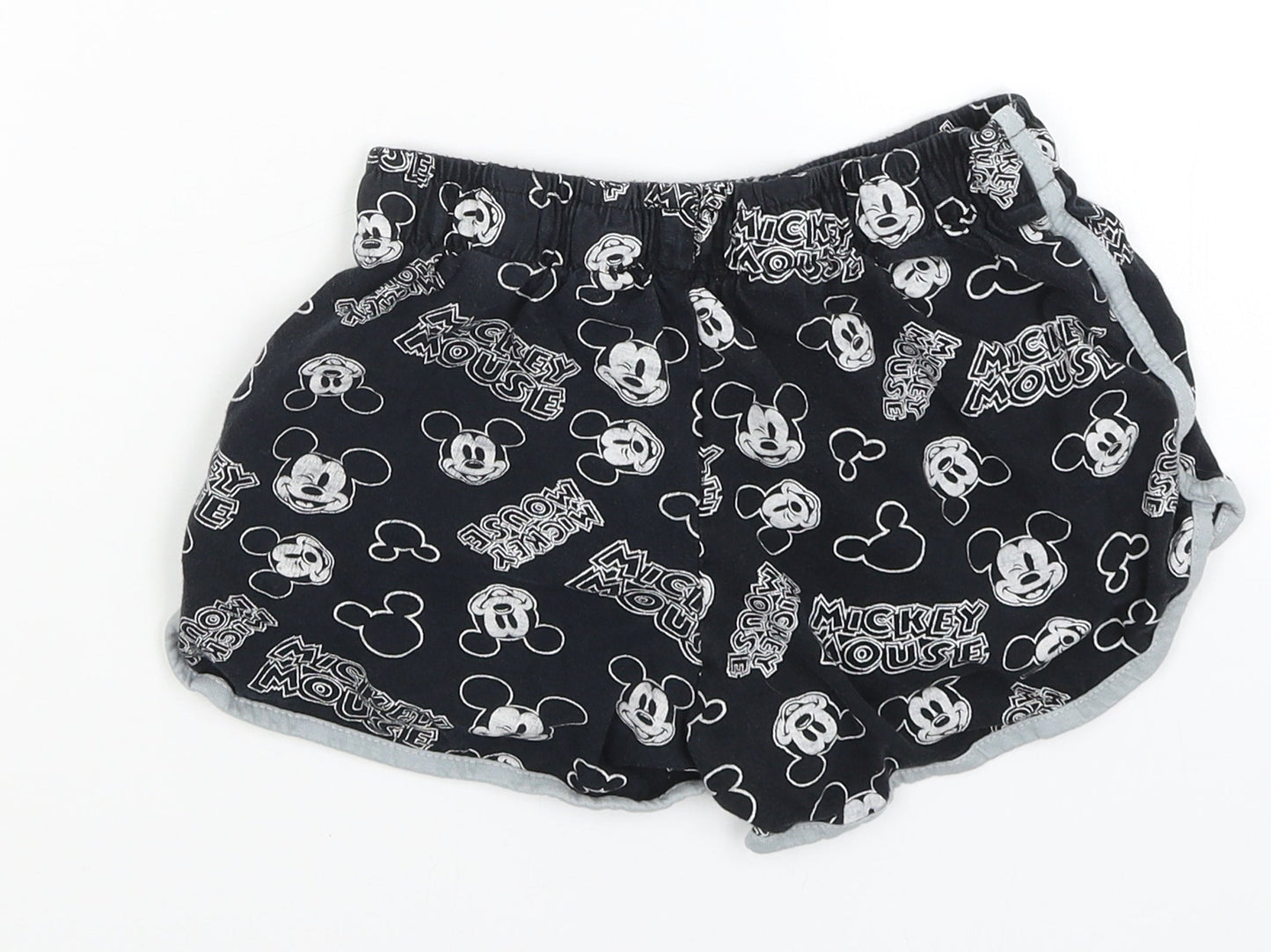 Disney Womens Black   Sweat Shorts Size 6 - Mickey Mouse