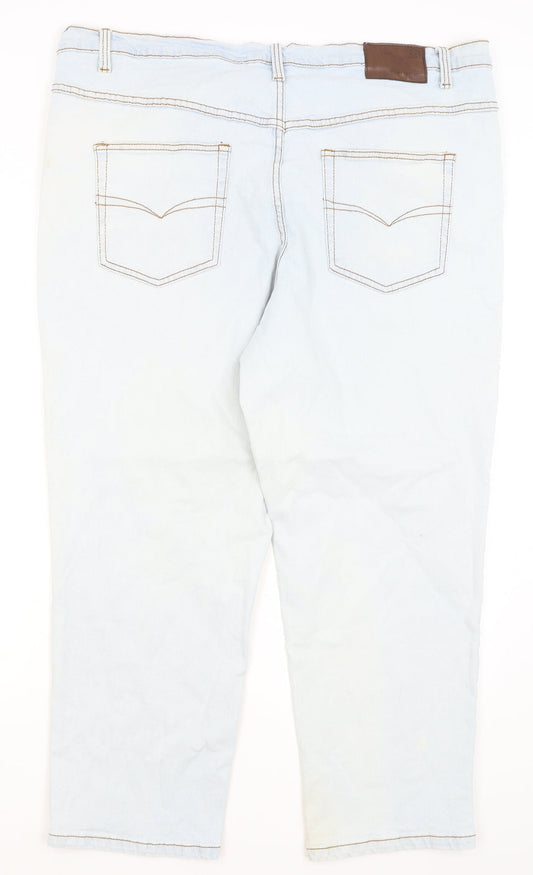 Cotton Traders Womens Blue Straight Jeans Size 44 L27 in
