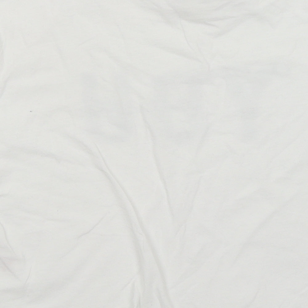 Brand and care label for Miss E-vie girls’ white cropped t-shirt, size 13-14, years - the future starts with you