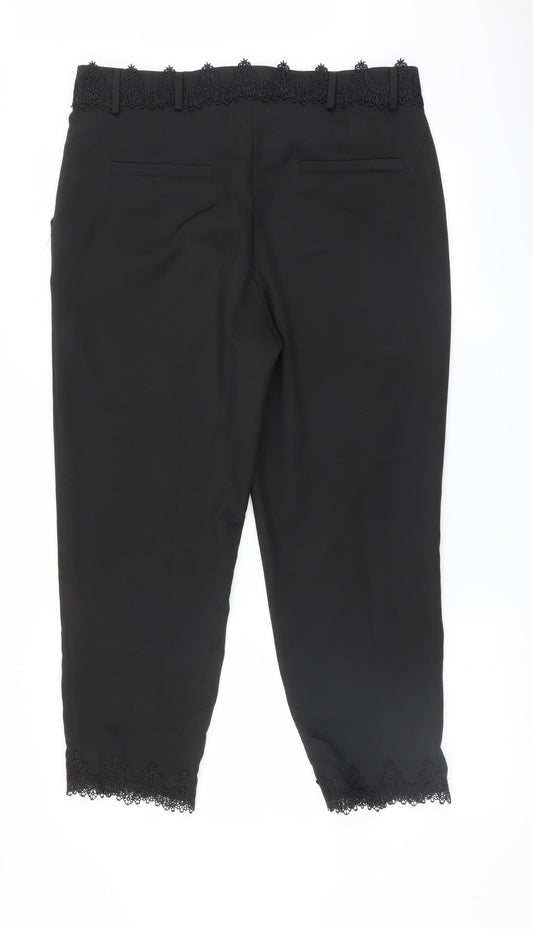 Studio Mouthy Womens Black Trousers Size 12 L24 in
