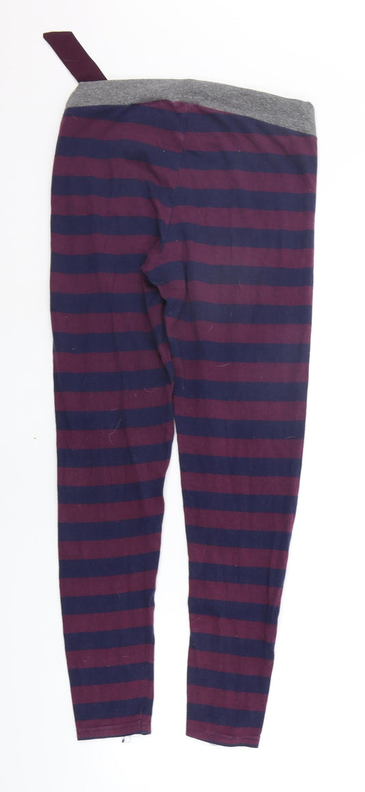 LOVE TO LOUNGE Girls Purple Striped Top Pyjama Pants Size XS