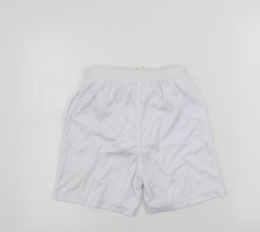 AWD Boys White Sweat Shorts Size 12-13 Years