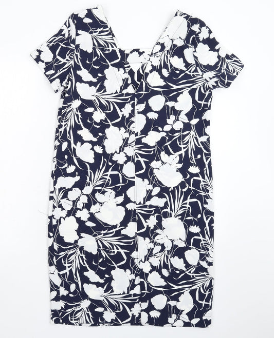 NEXT Womens Blue Floral Bodycon Size 8