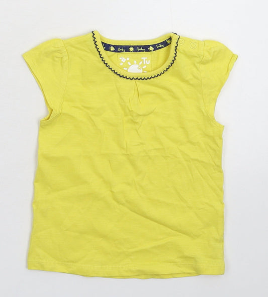 TU Girls Yellow Basic T-Shirt Size 12-18 Months