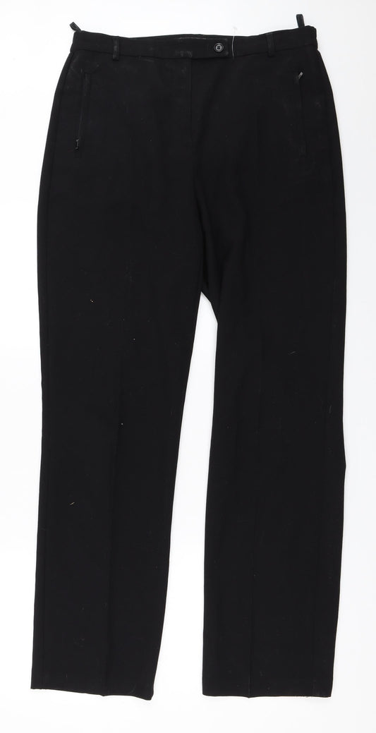 Marks and Spencer Womens Black Trousers Size 31 in L31 in