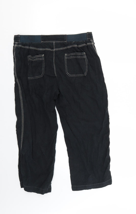 BHS Womens Blue Cropped Trousers Size 12 L20 in