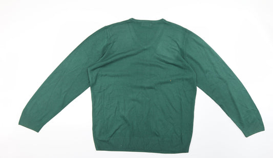 Marks and Spencer Mens Green Pullover Jumper Size XL
