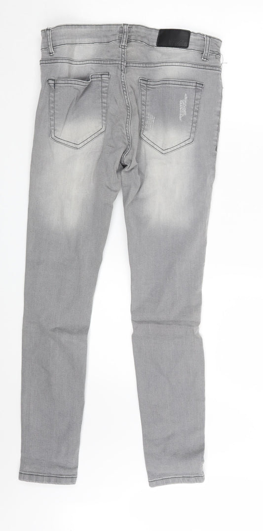 Zeenzo Womens Grey Denim Skinny Jeans Size 30 in L28 in