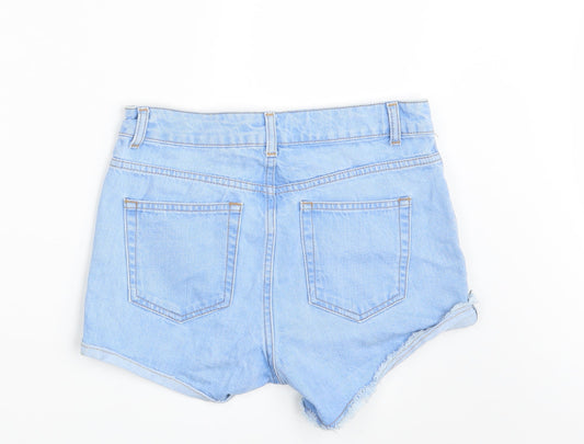 Topsh Womens Blue Denim Hot Pants Shorts Size 28 in