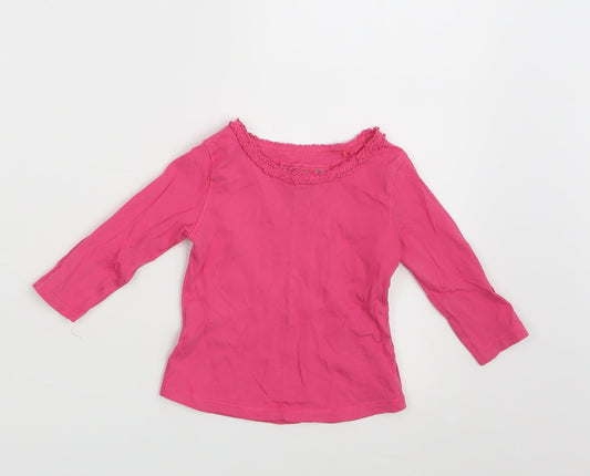 NEXT Girls Pink Basic T-Shirt Size 6-9 Months
