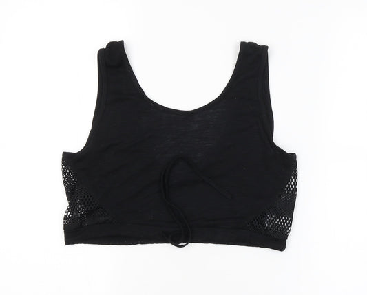Preworn Womens Black Cropped Tank