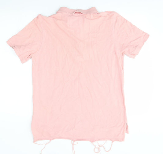 Vintage maac Mens Pink Polo Size L - distressed