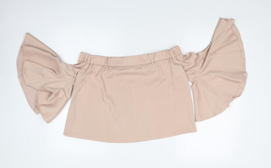 Topshop Womens Pink Basic T-Shirt Size 10