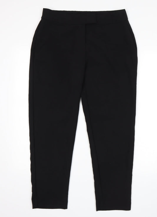 George Womens Black Trousers Size 12 L28 in