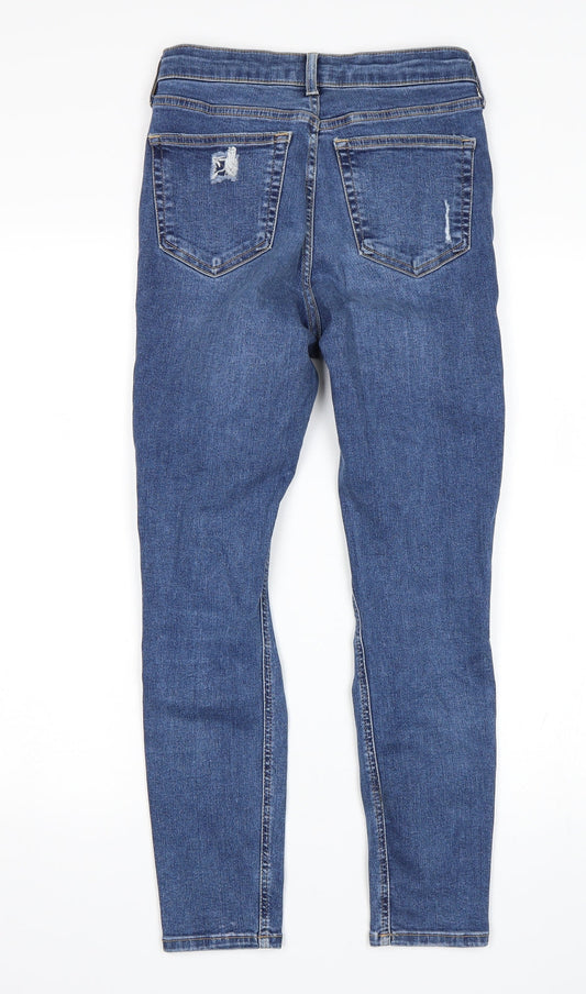 Topshop Womens Blue Skinny Jeans Size 26 L30 in