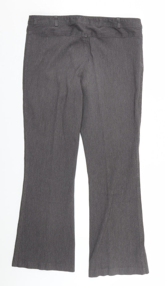 NL Collection Womens Grey Trousers Size 16 L28 in