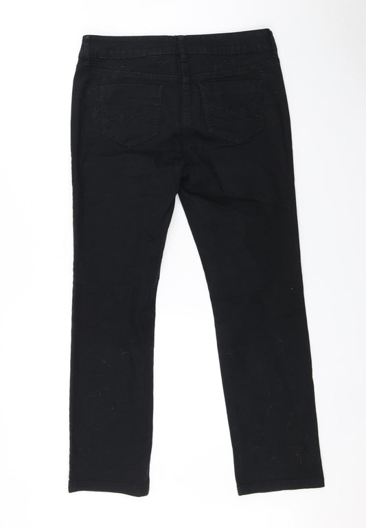 NEXT Womens Black Straight Jeans Size 4 L29 in
