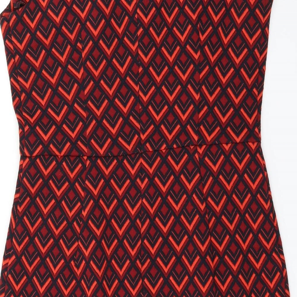 TU Womens Red Argyle/Diamond Bodycon Size 12