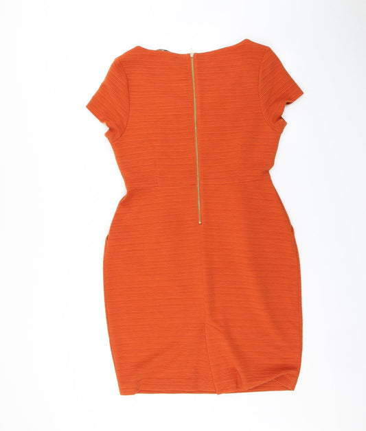 TU Womens Orange Bodycon Size 12