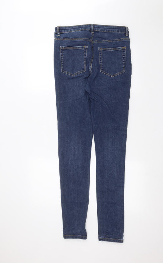 Denim & Co. Womens Blue Skinny Jeans Size 14 L30 in