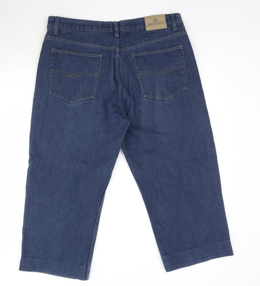 Pride & Soul Womens Blue Denim Straight Jeans Size 38 in L22 in