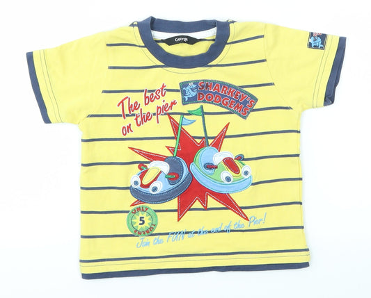 George Baby Multicoloured Striped Basic T-Shirt Size 12-18 Months