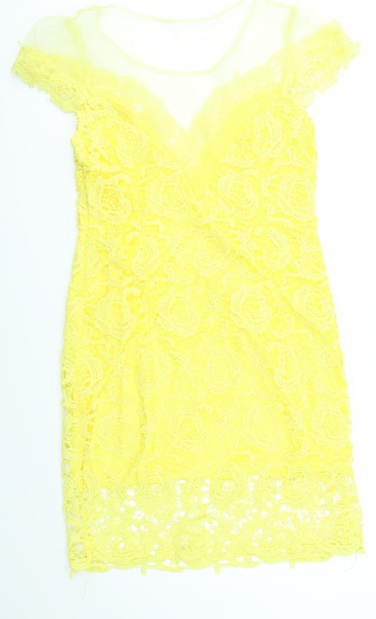 CELIE Womens Yellow Mini Size XL