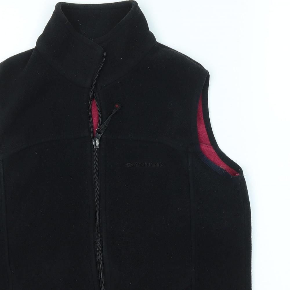 Mountain Life Womens Black Full Zip Jumper Size 8