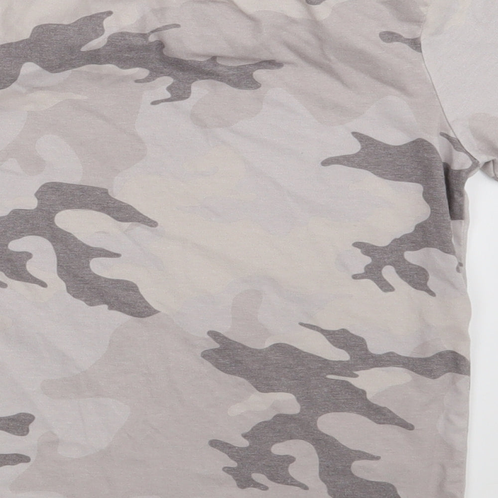 George Boys Beige Camouflage Basic T-Shirt Size 7-8 Years