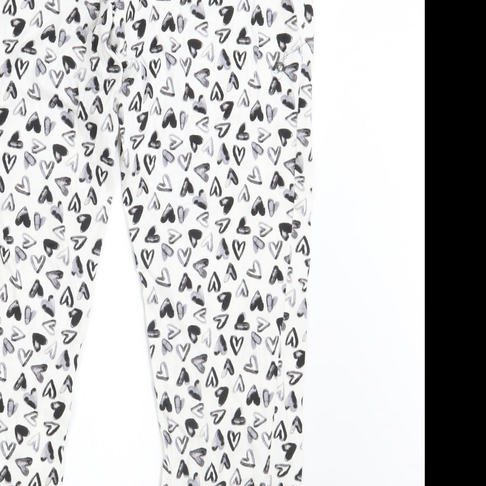 NEXT Womens White Sweatpants Trousers Size M L28 in