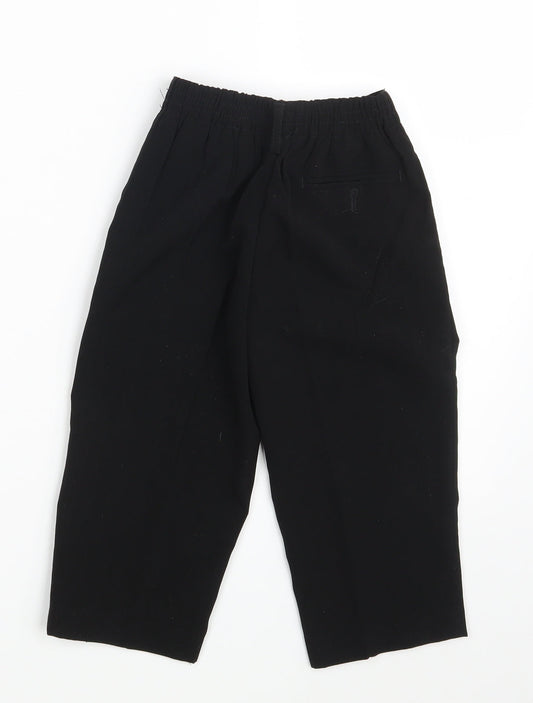 Ricardo Boys Black Dress Pants Trousers One Size - Waist 16in; Inside leg 13in