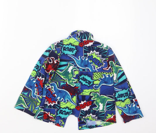 Peacocks Boys Green Geometric Pyjama Top Size 3-4 Years