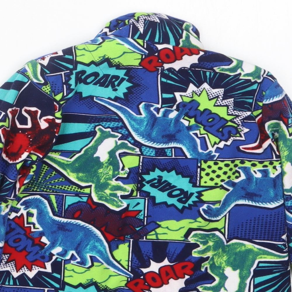 Peacocks Boys Green Geometric Pyjama Top Size 3-4 Years