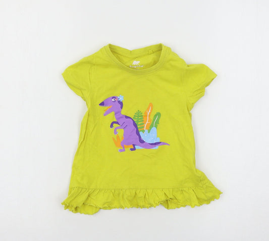 Lupilu Baby Yellow Jersey Basic T-Shirt Size 18-24 Months - Dinosaur