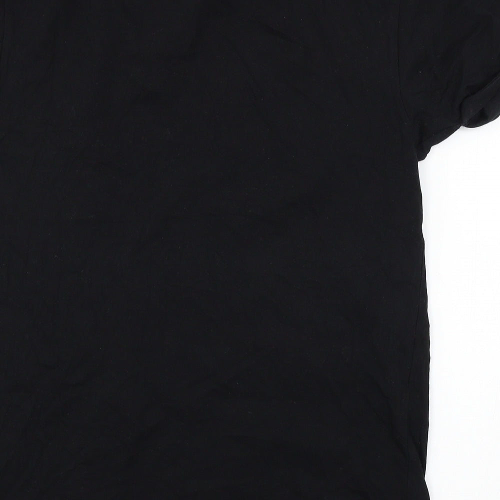 Topshop Mens Black Jersey T-Shirt Size L